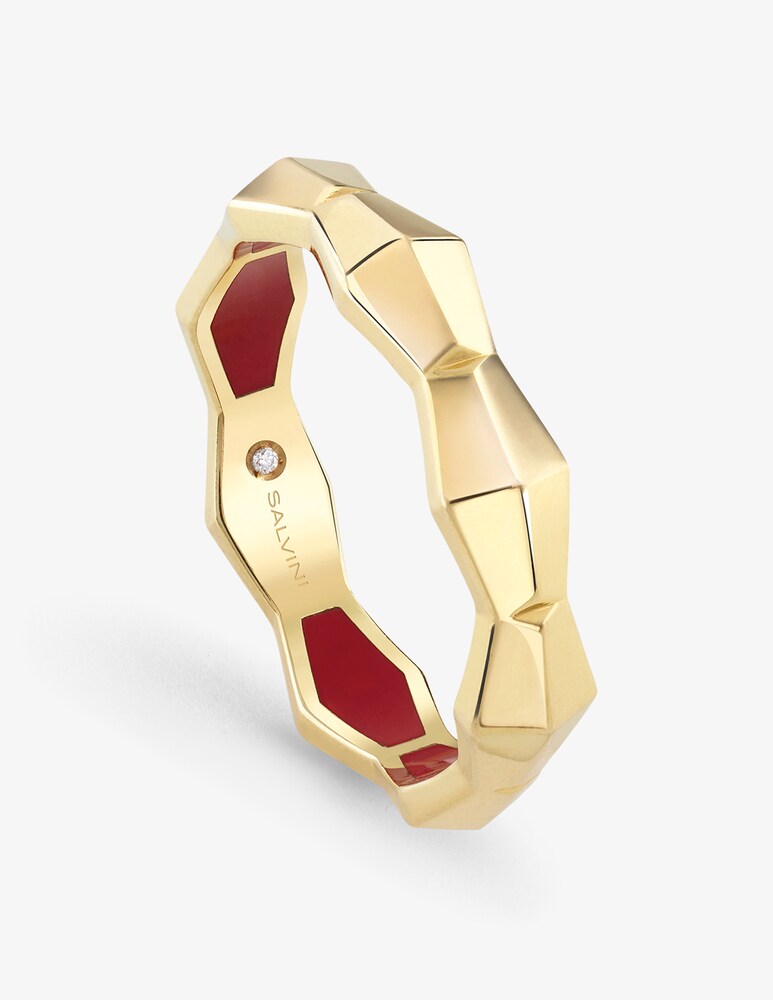 Salvini Anello in oro con hybrid ceramic