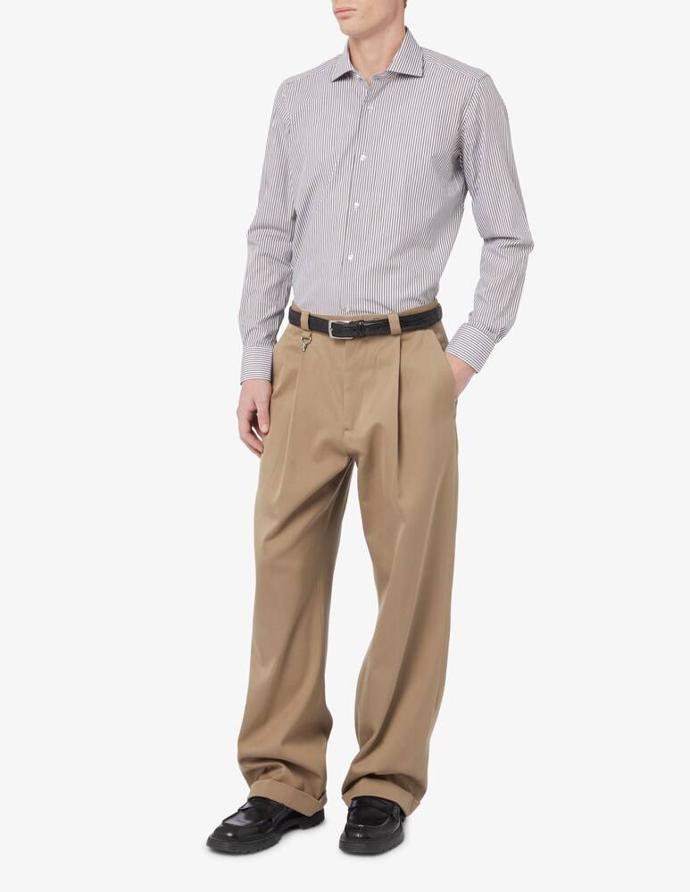 Sartoria Italiana Camicia Bastoncino Regular Fit Collo Francese