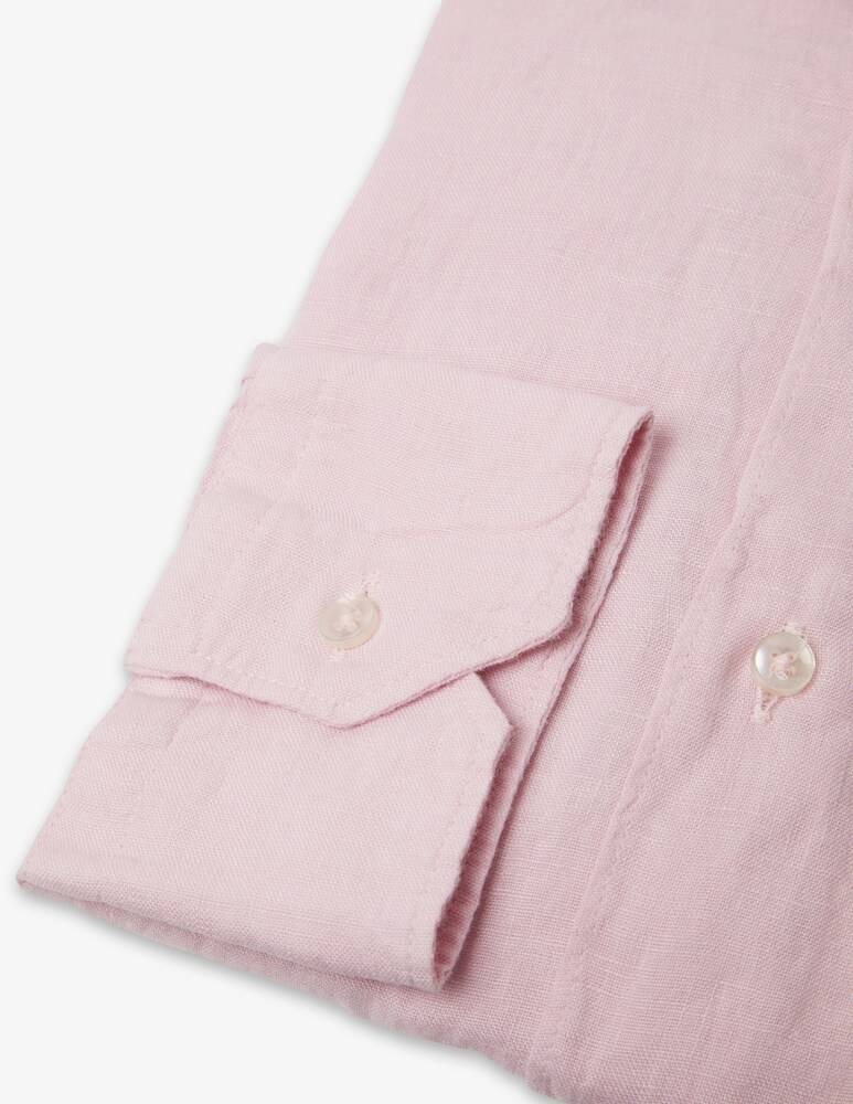 Sartoria Italiana Camicia Lino Reg Alamari Collo Milano
