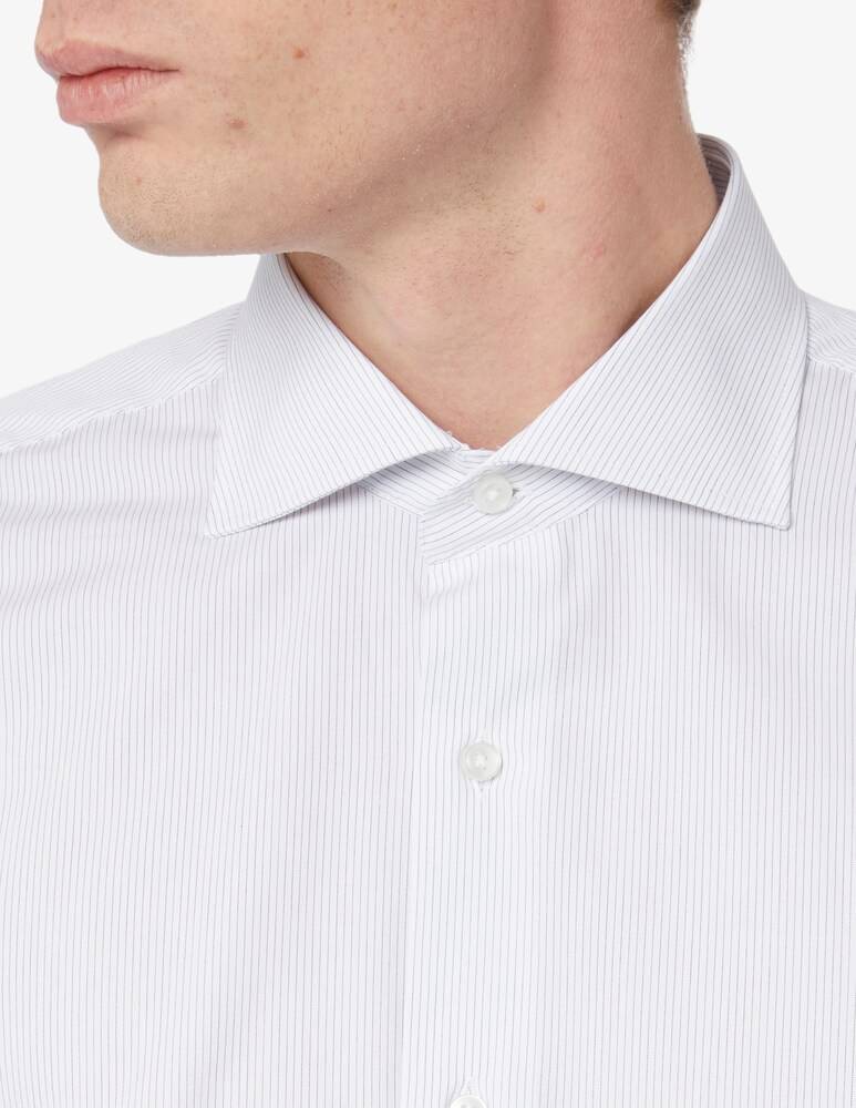 Sartoria Italiana Camicia Modern Micro Riga Doppio Ritorto