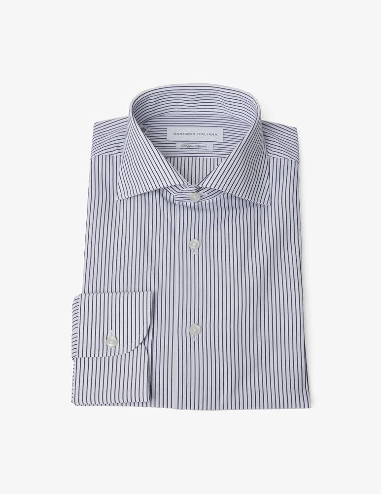 Sartoria Italiana Camicia modern micro riga doppio ritorto
