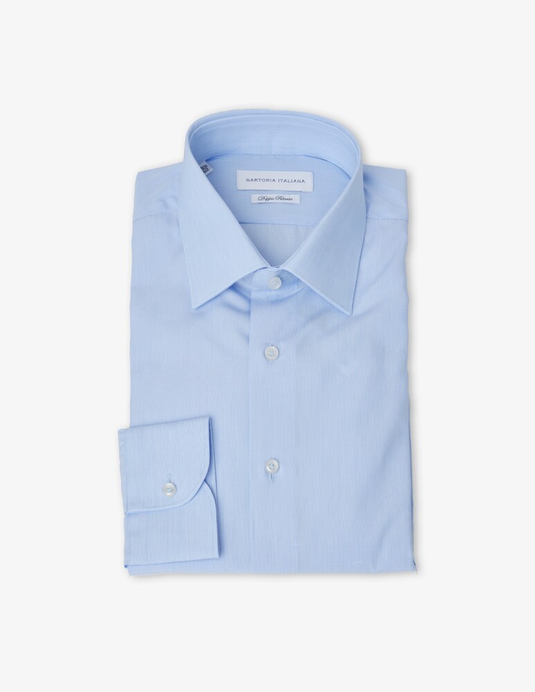 Sartoria Italiana Camicia modern microriga doppio ritorto