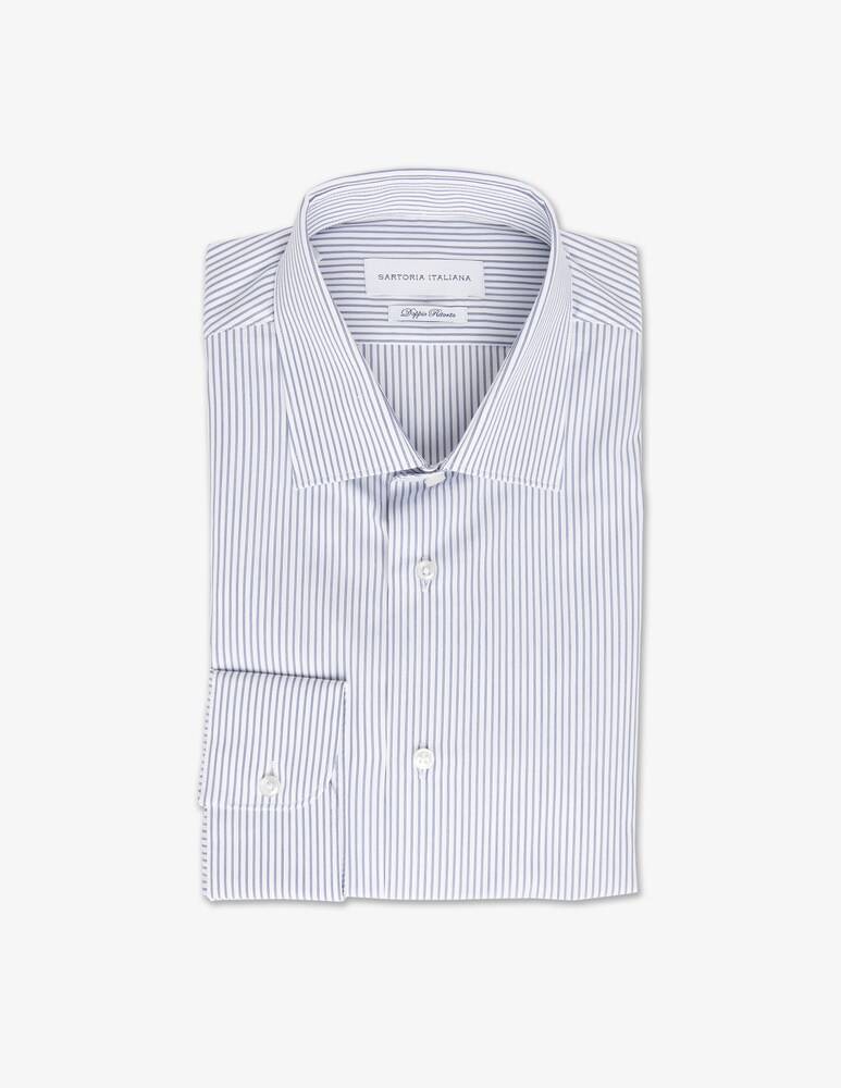 Sartoria Italiana Camicia modern riga 3d doppio ritorto