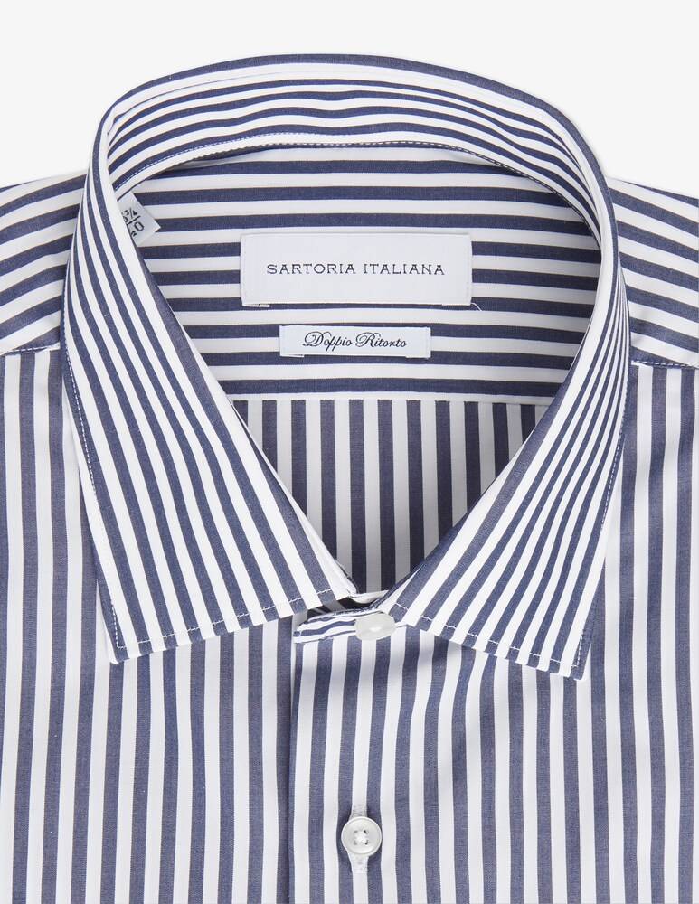 Sartoria Italiana Camicia Modern Riga Doppio Ritorto