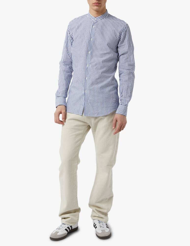 Sartoria Italiana Camicia Modern Seersucker Guru Rigata