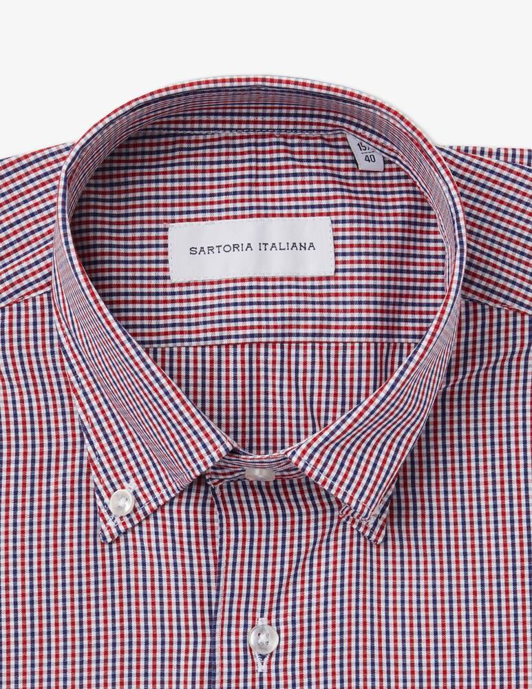 Sartoria Italiana Camicia Quadro Bicolore