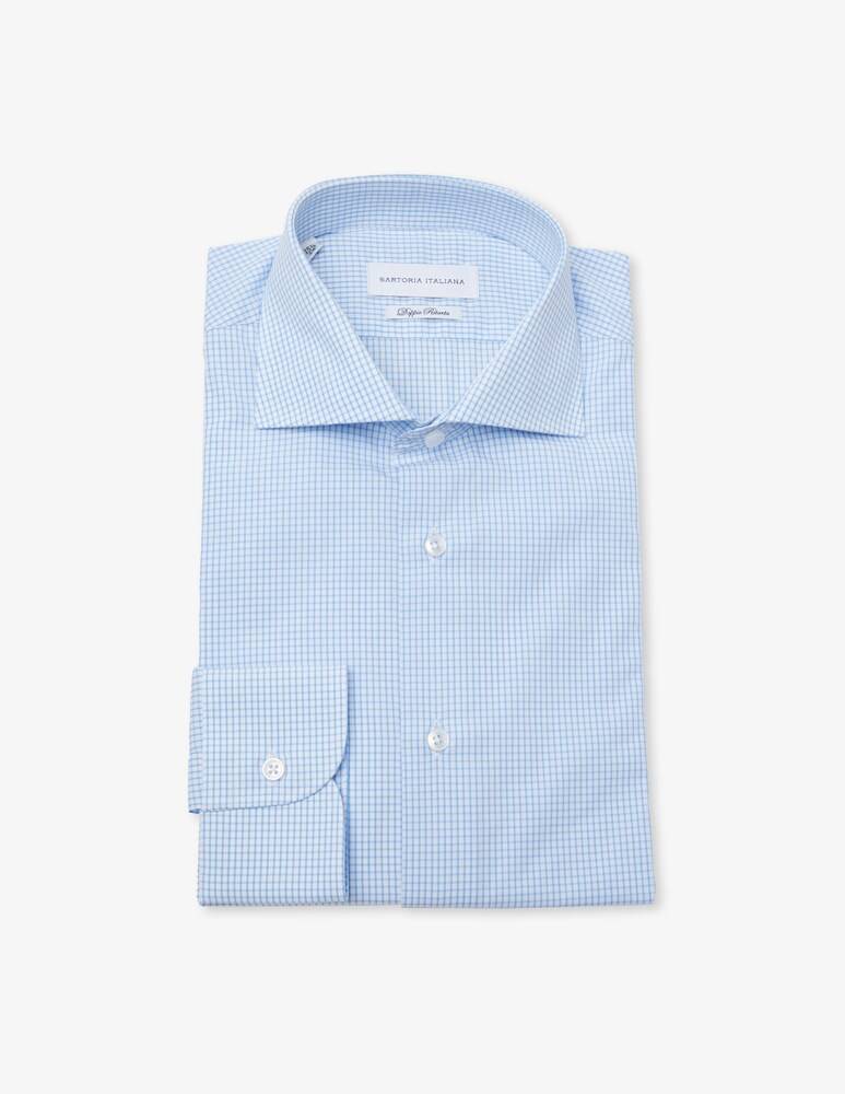 Sartoria Italiana Camicia regular quadretti doppio ritorto