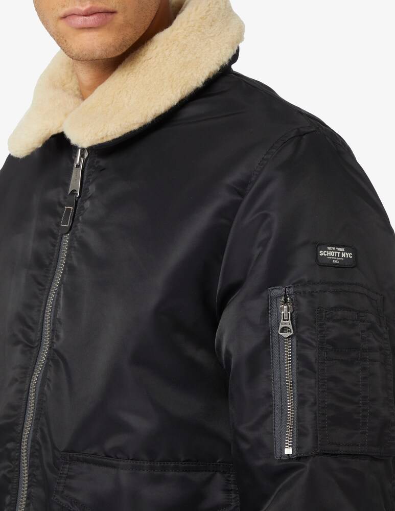 Schott Giacca Bomber Con Collo Pelliccia