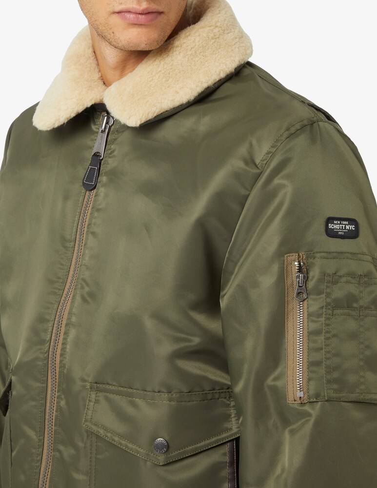 Schott Giacca Bomber Con Collo Pelliccia