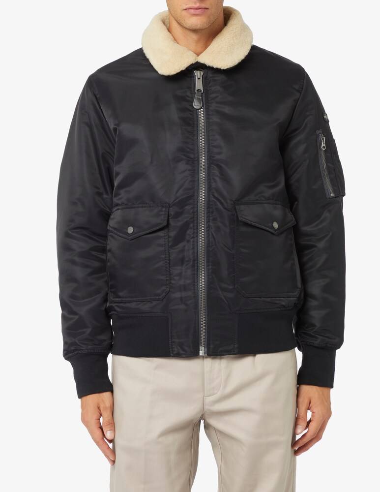 Schott Giacca bomber con collo pelliccia