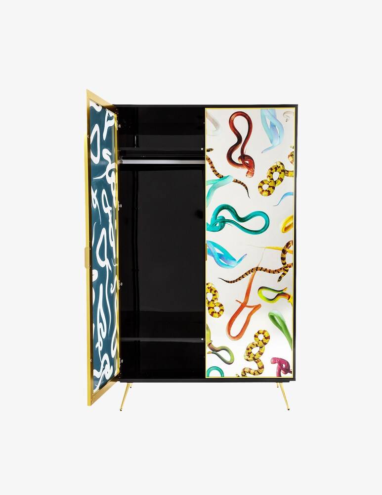 Seletti Armadio Con Ante Specchio "Toiletpaper" Snakes - Multicolor