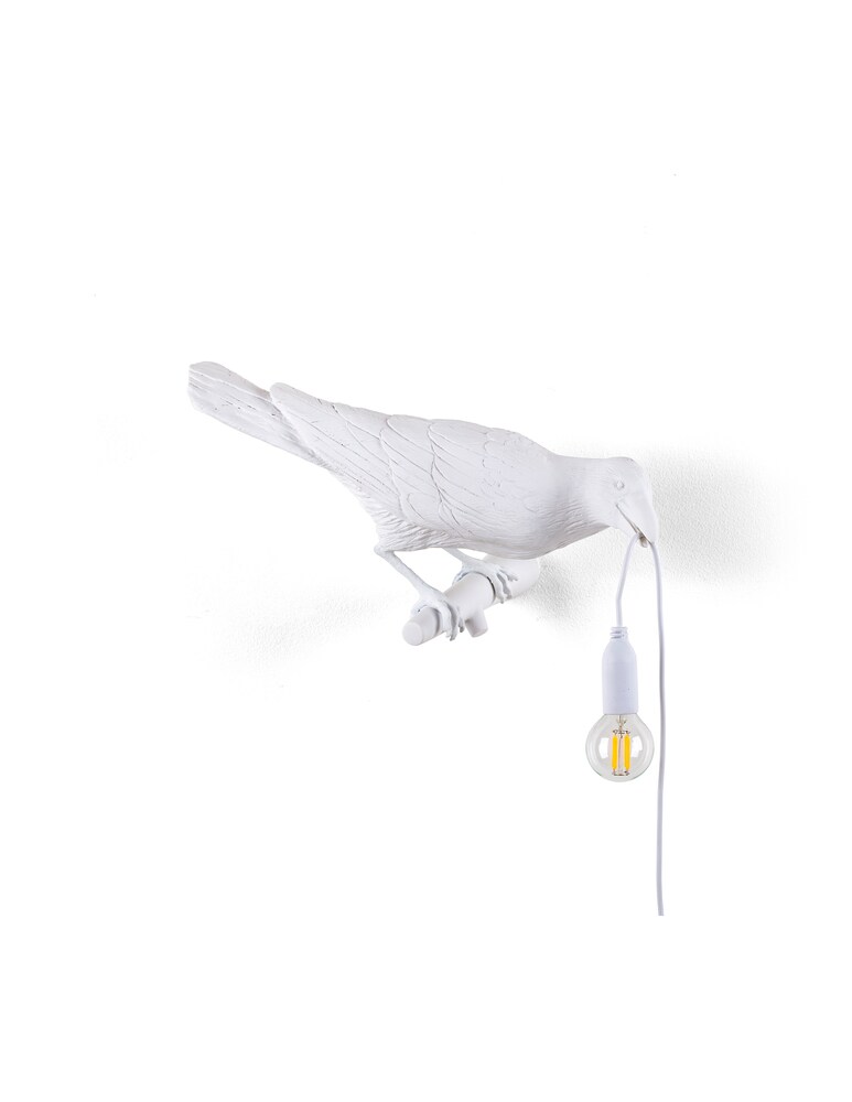 Seletti Bird Lamp Appesa A Destra Lampada Da Parete - Bianco