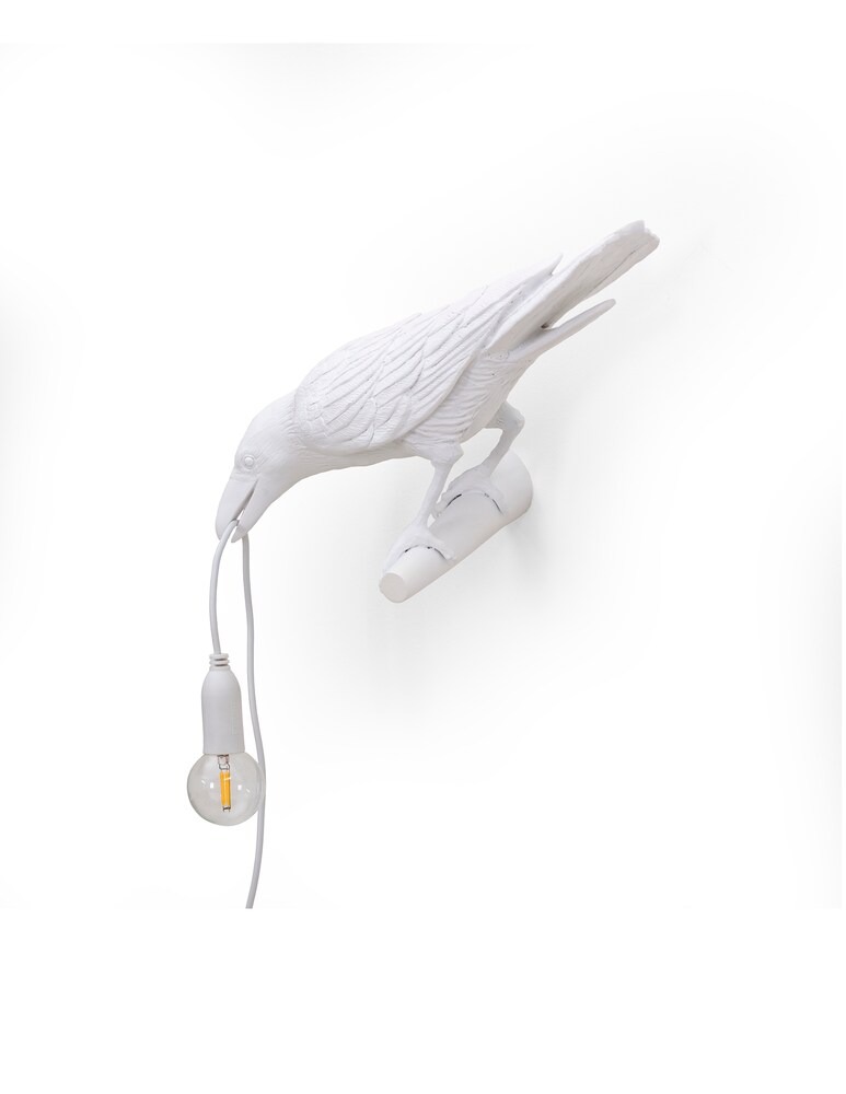 Seletti Bird Lamp Appesa A Sinistra Lampada Da Parete - Bianco