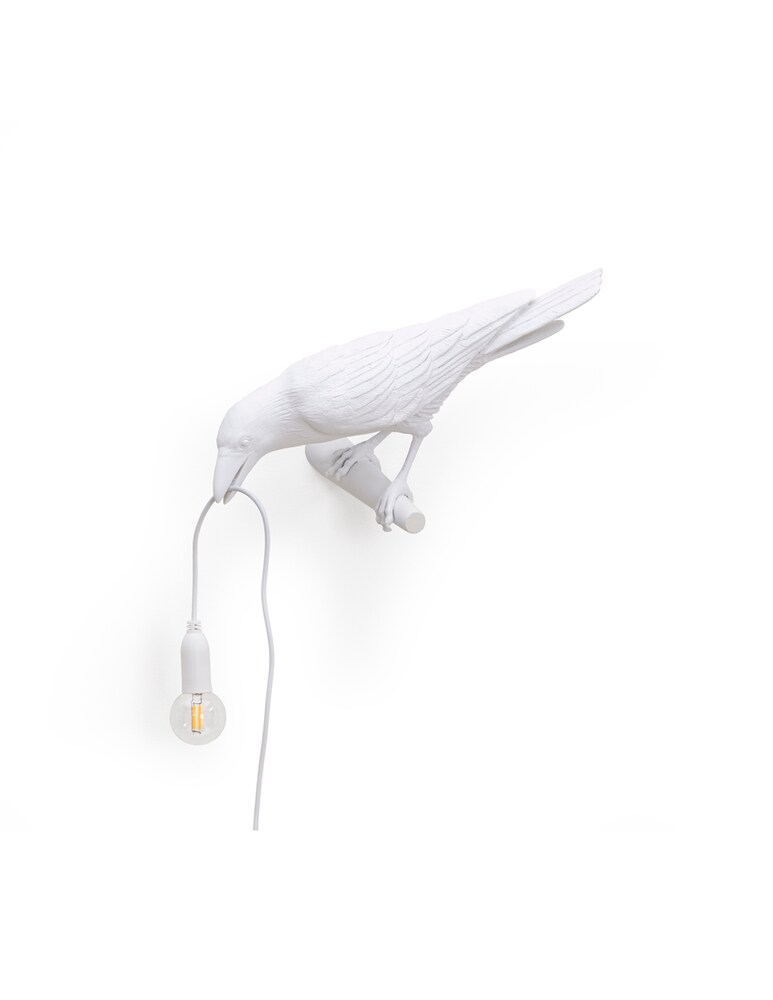 Seletti Bird Lamp Appesa a Sinistra lampada da parete - bianco