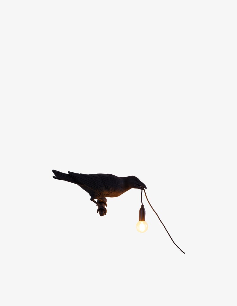 Seletti Bird Lamp Applique - Nero
