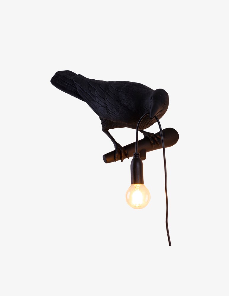 Seletti Bird Lamp Applique - Nero