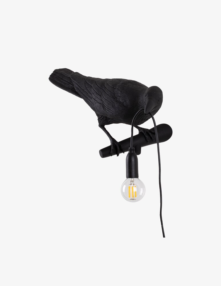 Seletti Bird Lamp Applique - Nero
