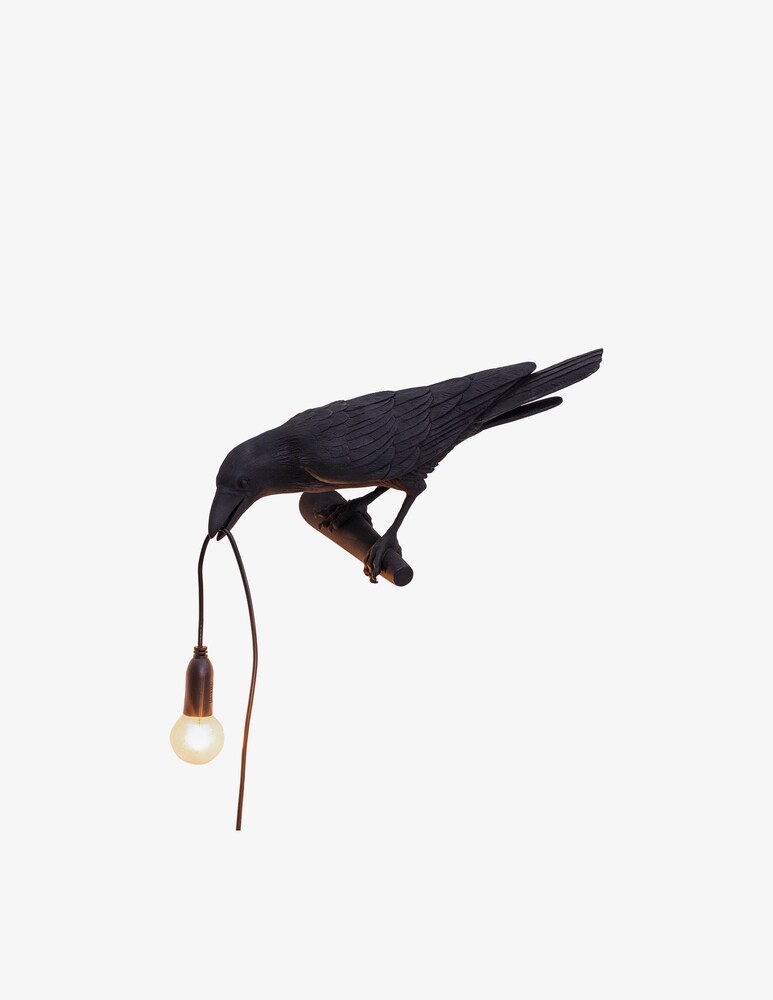 Seletti Bird Lamp Applique - Nero