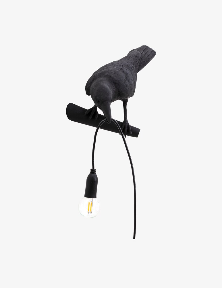 Seletti Bird Lamp Applique - Nero