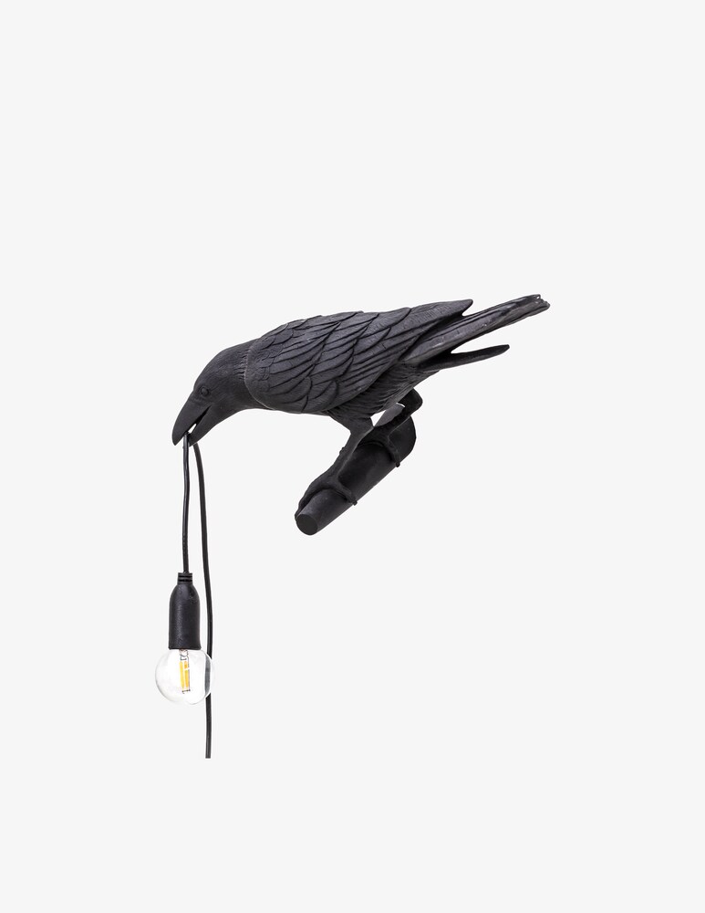 Seletti Bird Lamp Applique - Nero