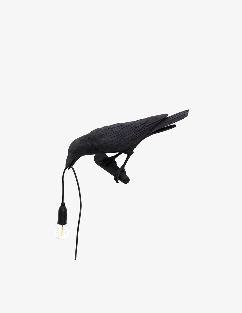 Seletti Bird Lamp Applique - Nero