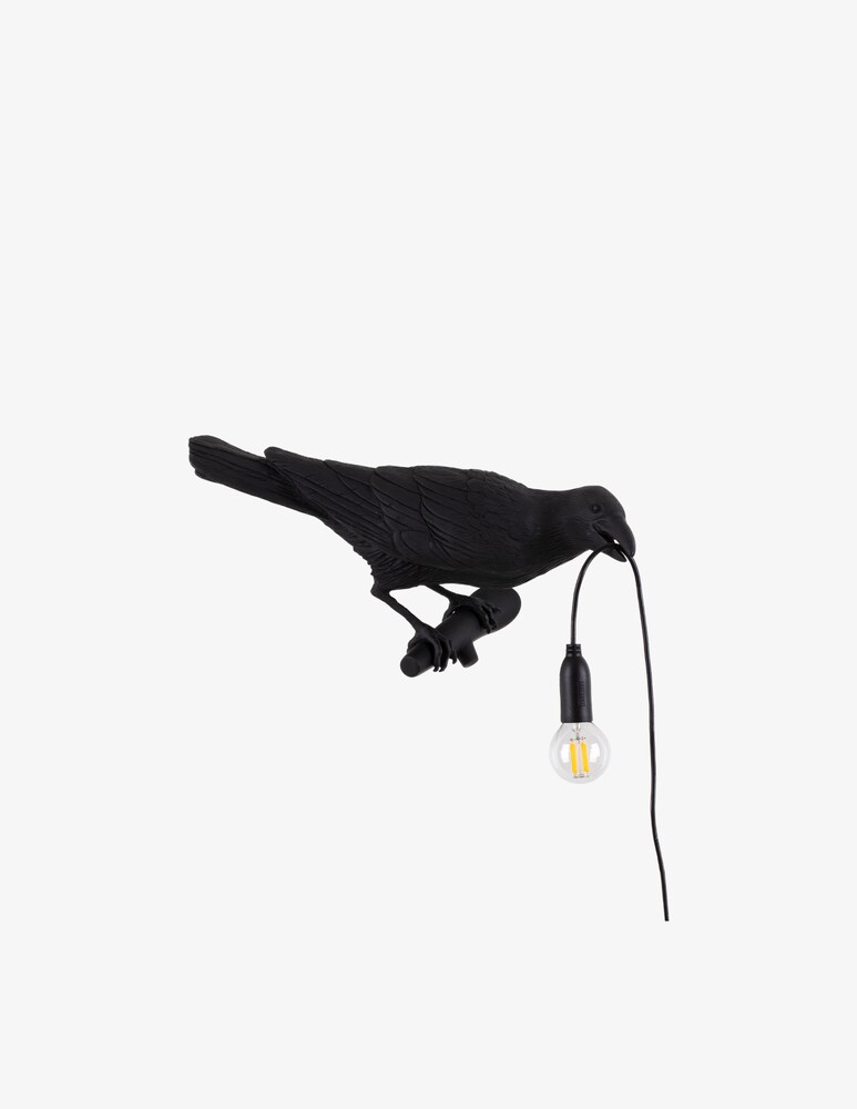 Seletti Bird Lamp Applique - Nero
