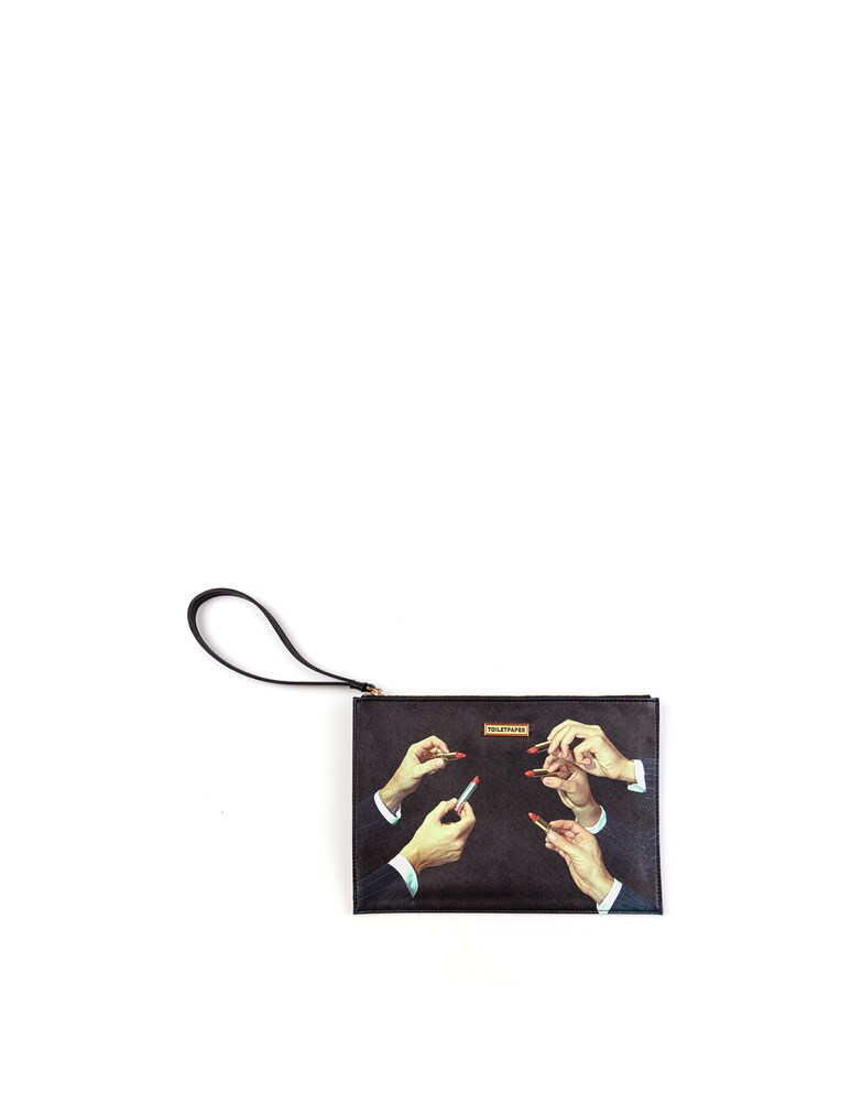 Seletti Borsa A Mano In Pu Toiletpaper Cm 28X20X3 - Multicolor