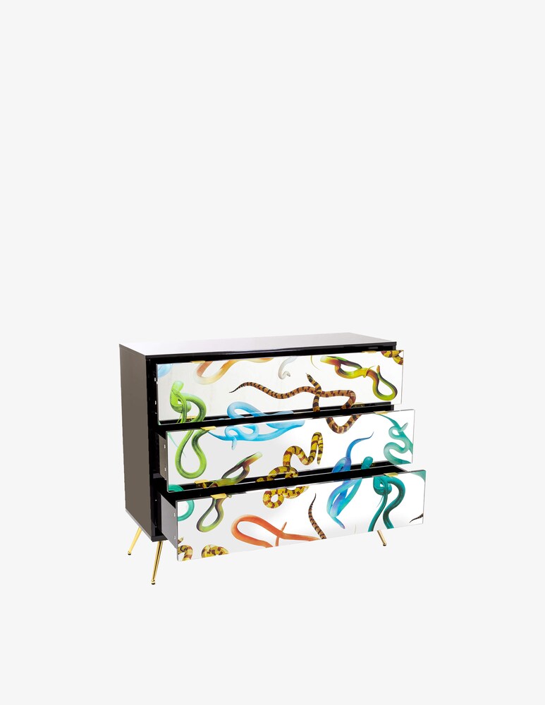 Seletti Cassettiera 3 Cassetti "Toiletpaper Home" Snake - Multicolor