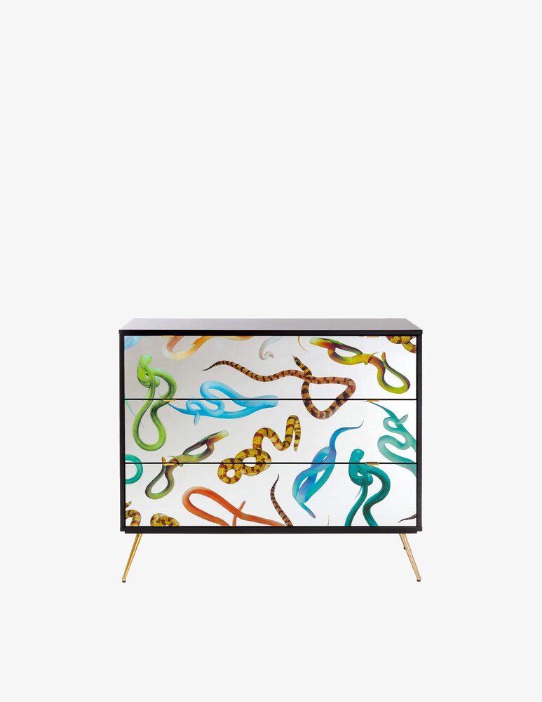 Seletti Cassettiera 3 Cassetti "Toiletpaper Home" Snake - Multicolor