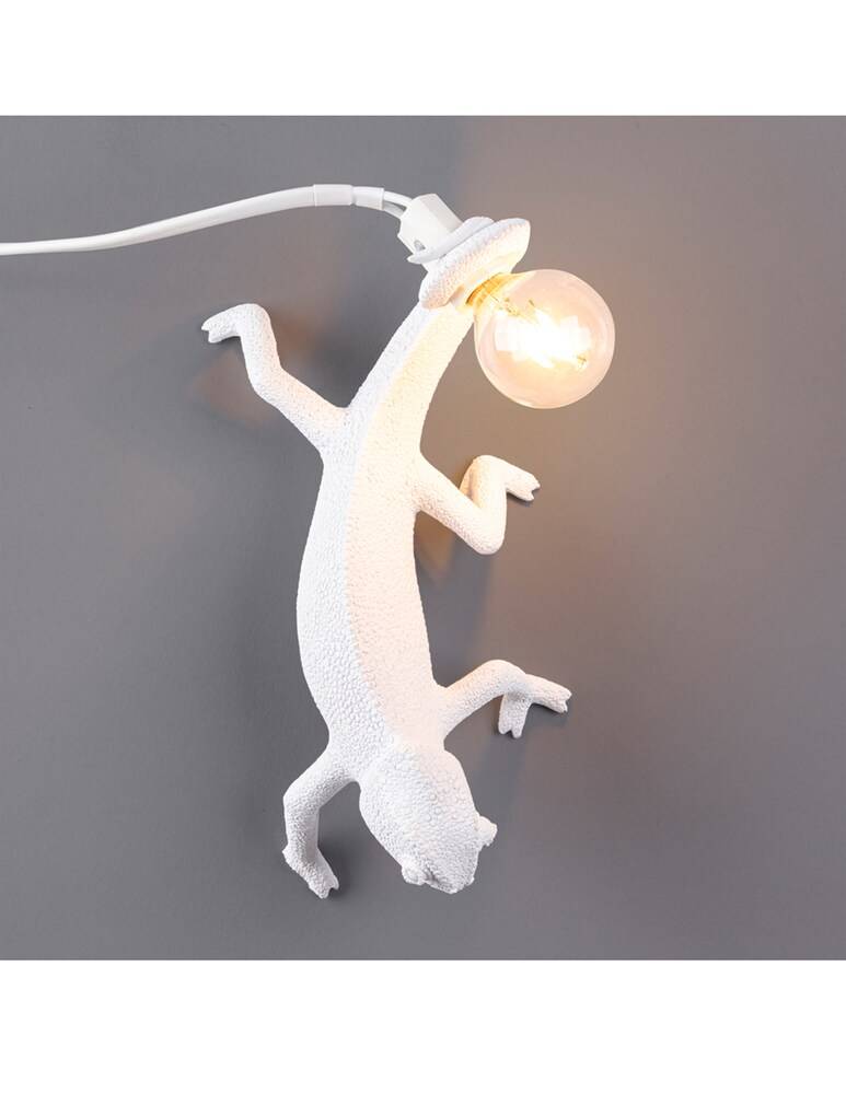 Seletti Chameleon Lampada Rightgoing Down Resin Lampada - Bianco