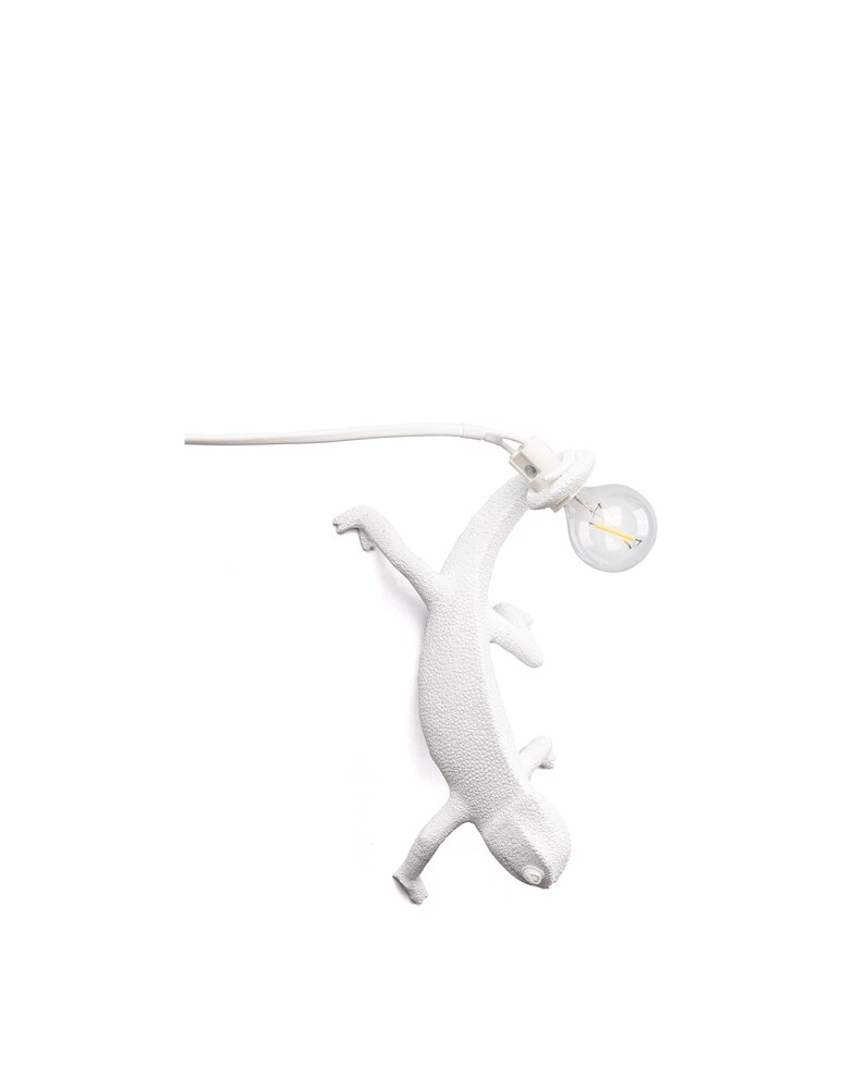 Seletti Chameleon Lampada Rightgoing Down Resin Lampada - Bianco