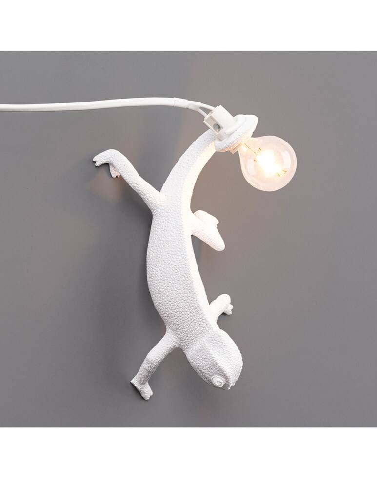 Seletti Chameleon Lampada Rightgoing Down Resin Lampada - Bianco