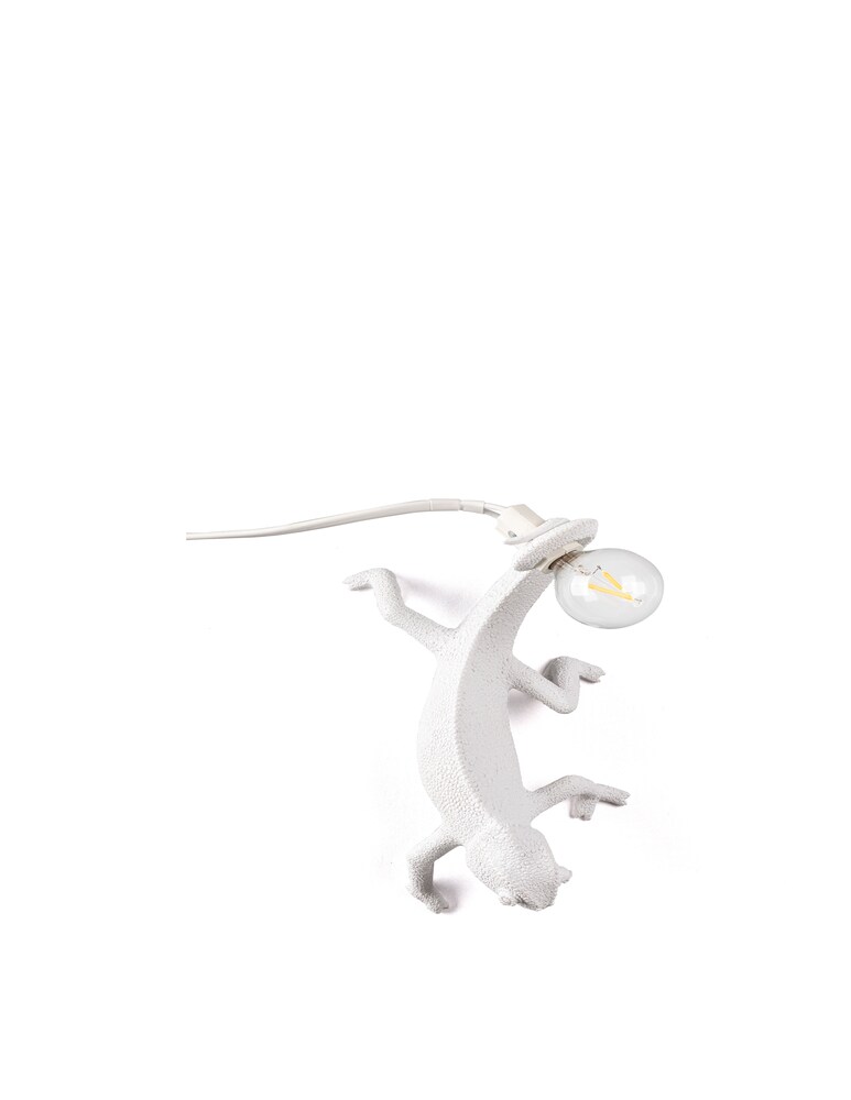 Seletti Chameleon Lampada Rightgoing Down Resin Lampada - bianco