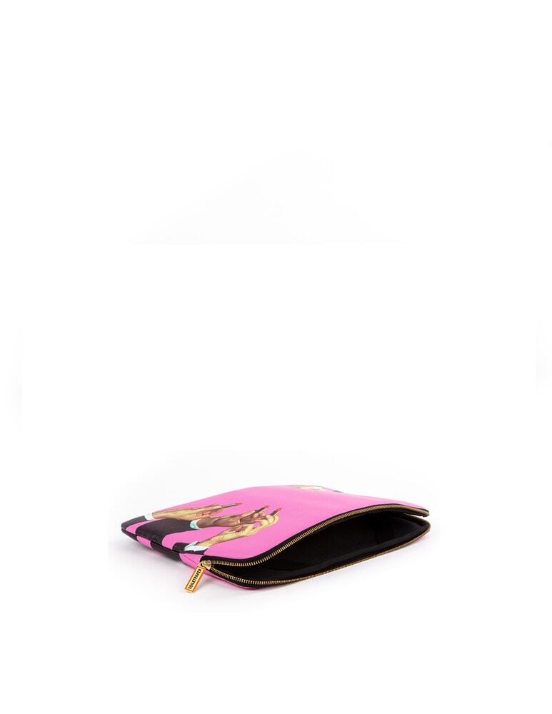 Seletti Custodia Laptop Stampato "Toiletpaper" Lipsticks Pink - Multicolor