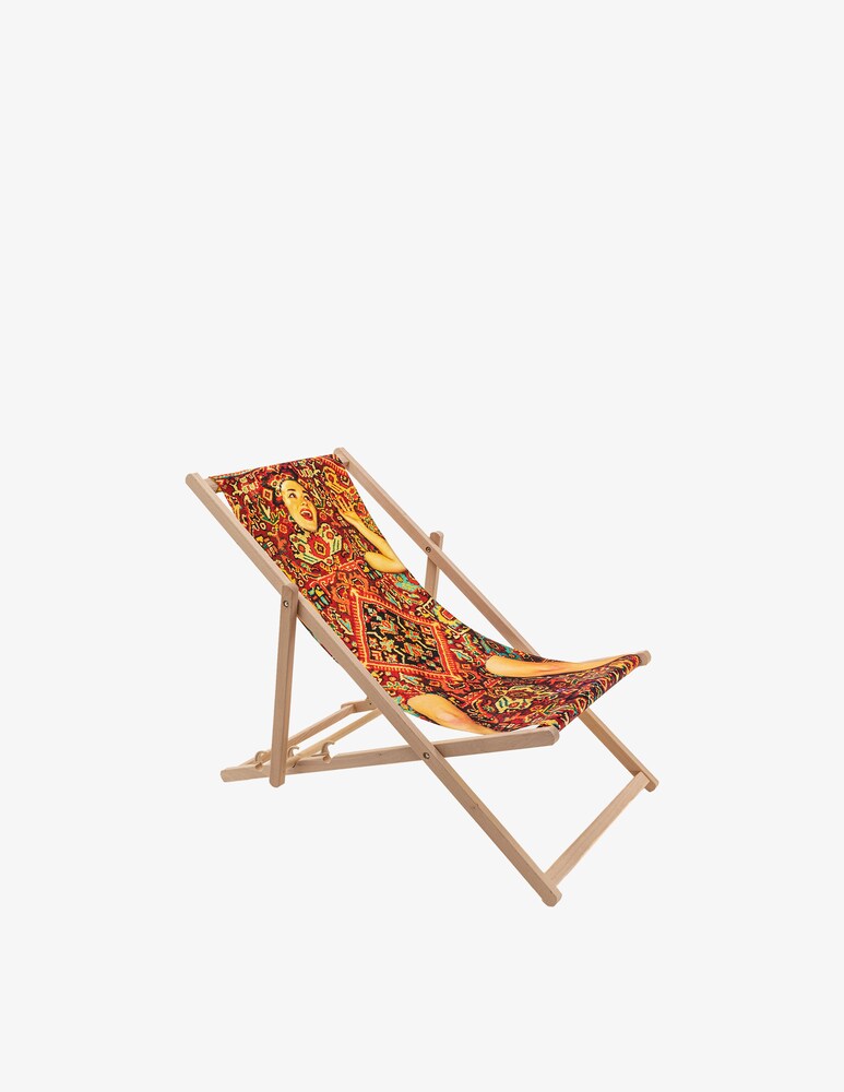 Seletti Deckchair Lady On Carpet Sdraio - Multicolor