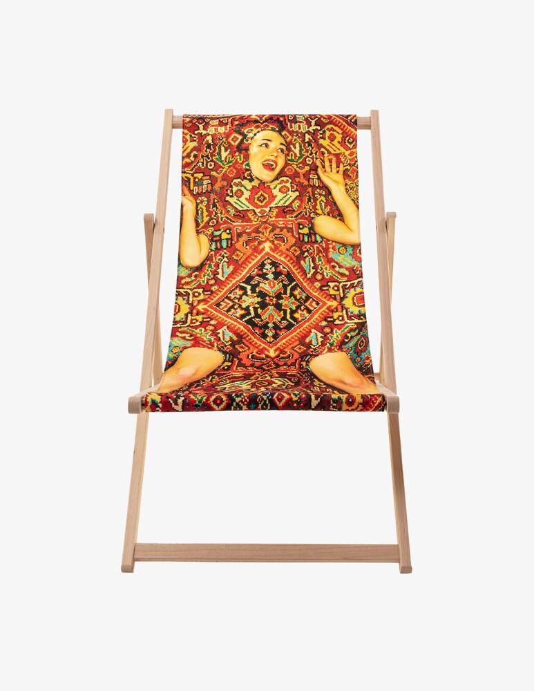 Seletti Deckchair Lady On Carpet Sdraio - Multicolor