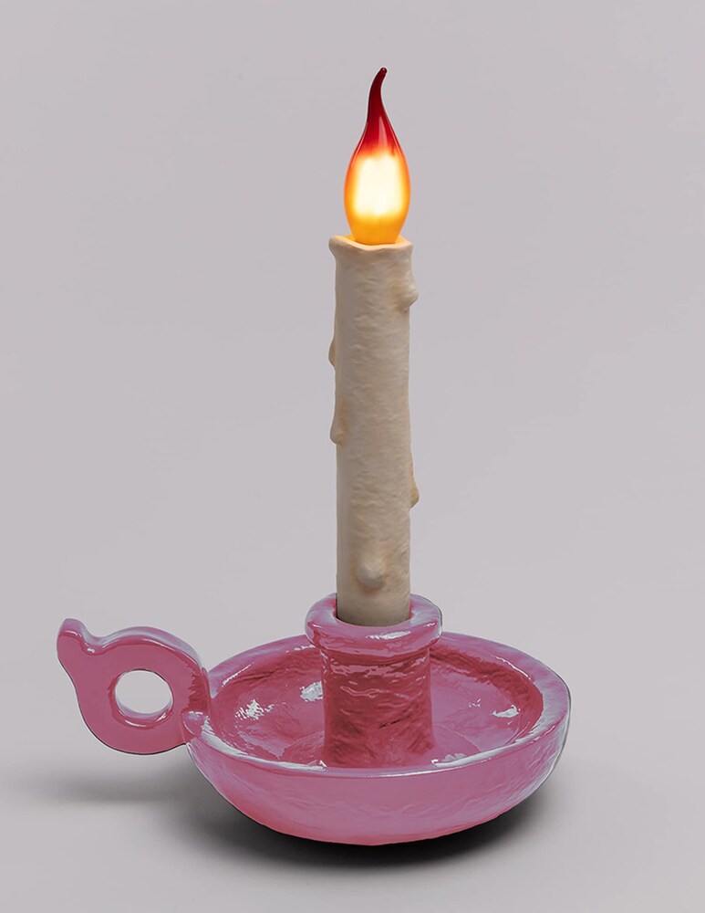 Seletti Grimm Lampada Led Ricaricabile Da Tavolo - Rosa