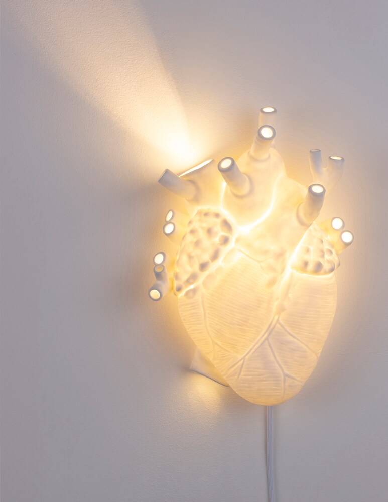 Seletti Heart Lamp Lampada Da Parete - Bianco