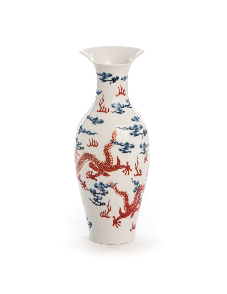 Seletti Hybrid-Adelma Vaso In Porcelain Cm.14 H.32.5 - Multicolor