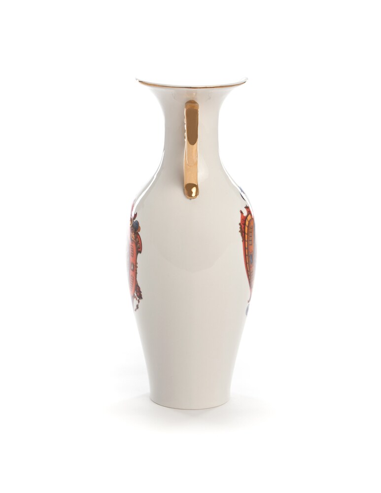 Seletti Hybrid-Adelma Vaso In Porcelain Cm.14 H.32.5 - Multicolor