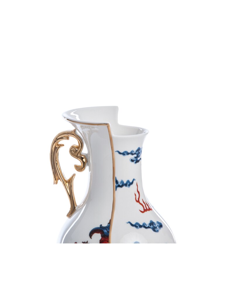 Seletti Hybrid-Adelma Vaso In Porcelain Cm.14 H.32.5 - Multicolor