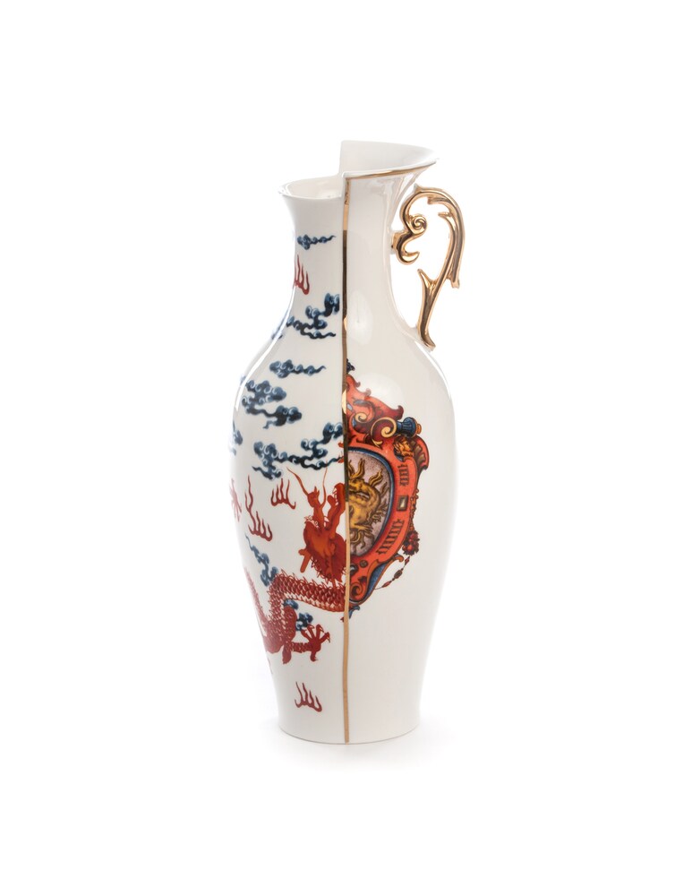Seletti Hybrid-Adelma Vaso In Porcelain Cm.14 H.32.5 - Multicolor