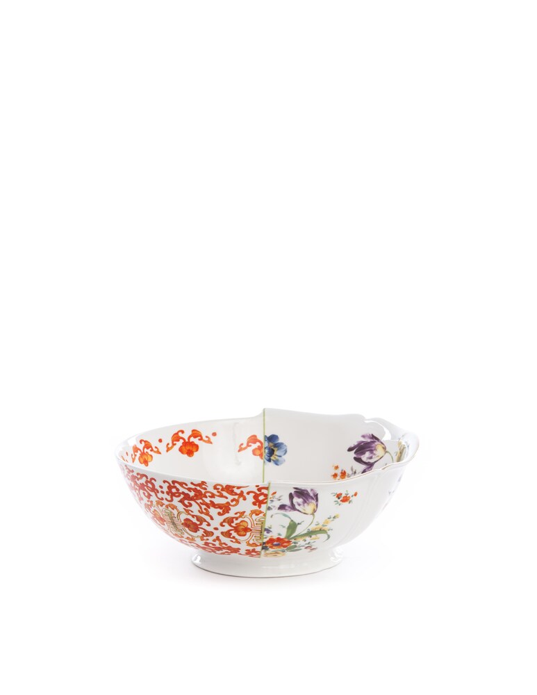 Seletti Hybrid-Ersilia Salad Bowl In Porcelain Cm.27 H.12 - Multicolor