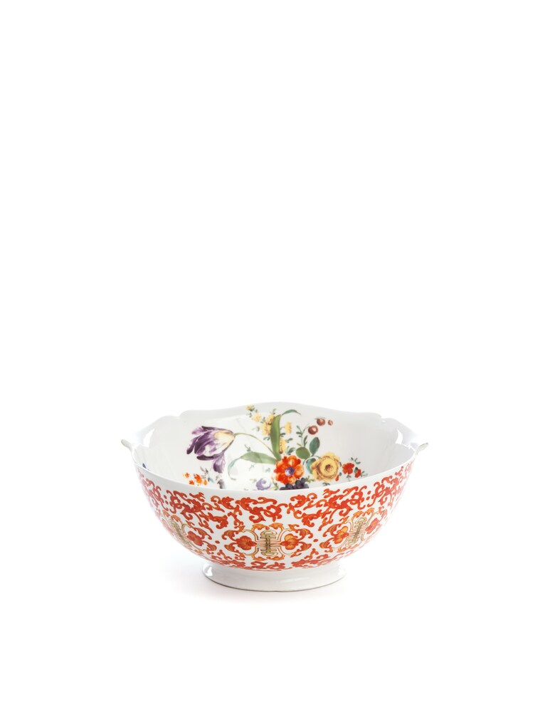 Seletti Hybrid-Ersilia Salad Bowl In Porcelain Cm.27 H.12 - Multicolor