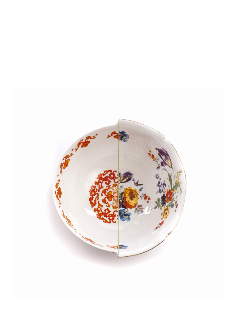 Seletti Hybrid-Ersilia Salad Bowl In Porcelain Cm.27 H.12 - Multicolor