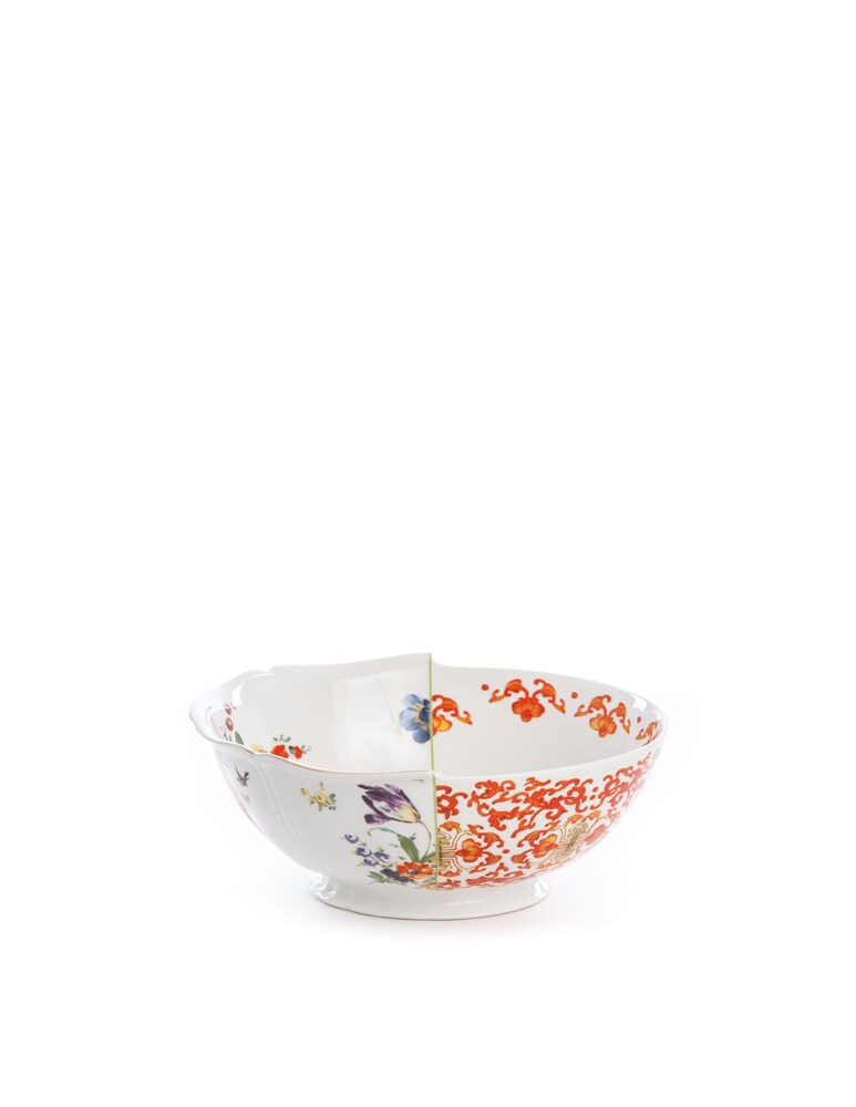 Seletti Hybrid-Ersilia Salad Bowl In Porcelain Cm.27 H.12 - Multicolor