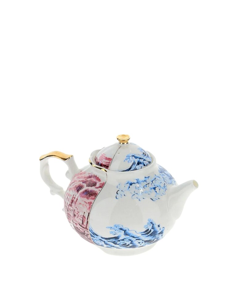 Seletti Hybrid-Smeraldina Porcelain Teiera Cm. 15 H. 13 - Multicolor