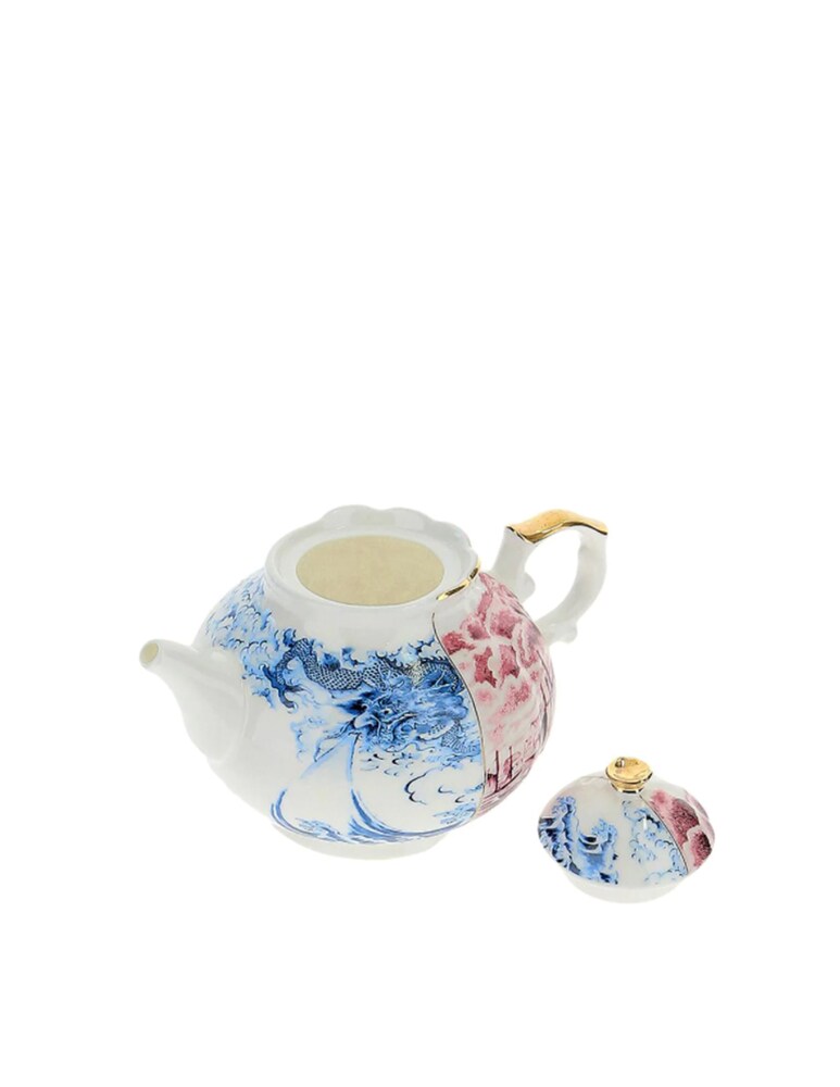 Seletti Hybrid-Smeraldina Porcelain Teiera Cm. 15 H. 13 - Multicolor