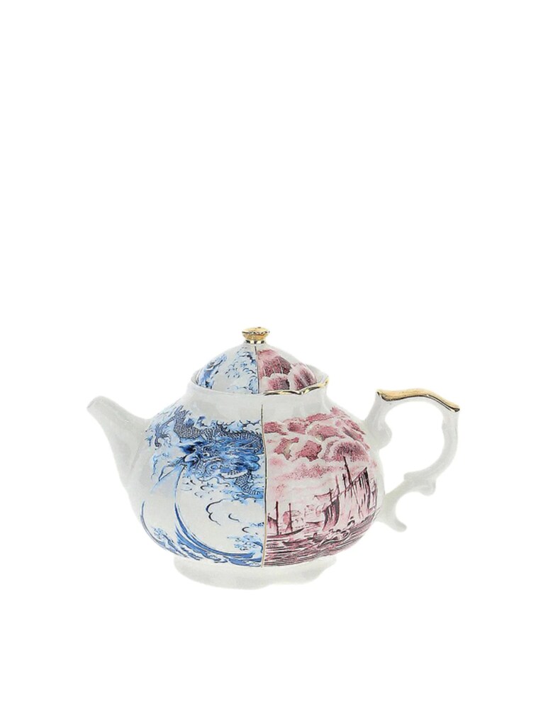 Seletti Hybrid-Smeraldina Porcelain Teiera Cm. 15 H. 13 - Multicolor