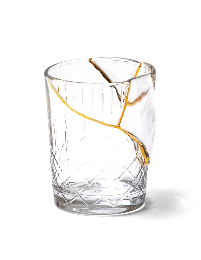Seletti Kintsugi-N'1 Bicchiere - Trasparente